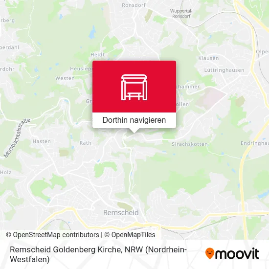 Remscheid Goldenberg Kirche Karte