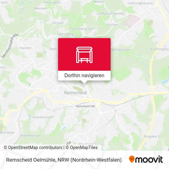 Remscheid Oelmühle Karte