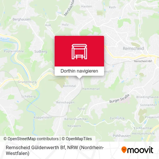 Remscheid Güldenwerth Bf Karte
