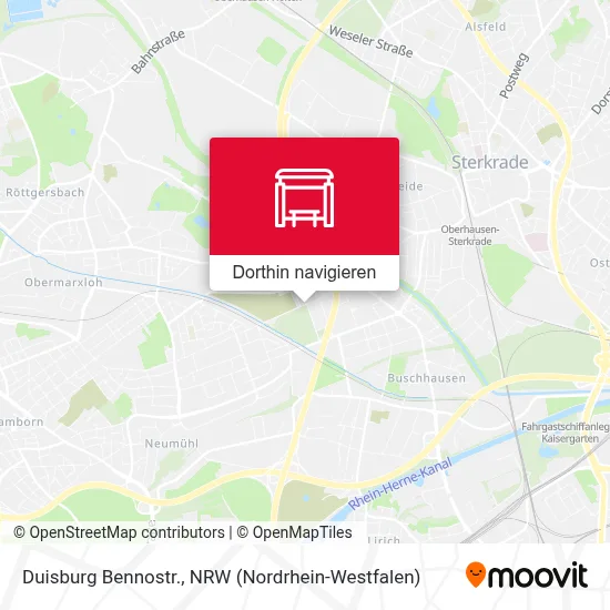 Duisburg Bennostr. Karte