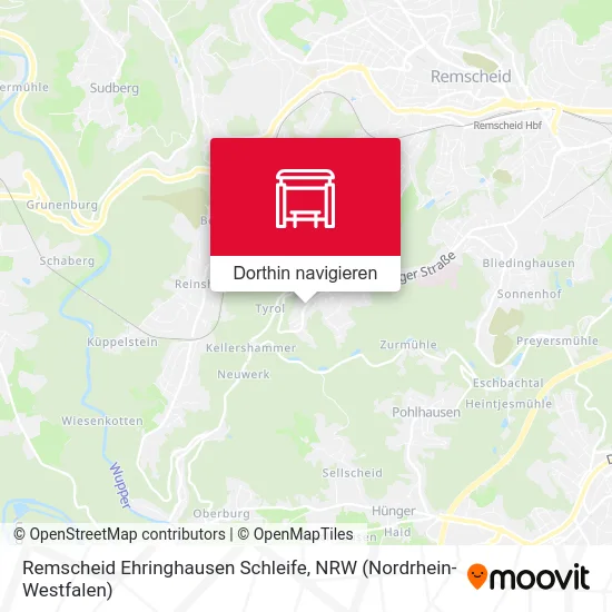 Remscheid Ehringhausen Schleife Karte