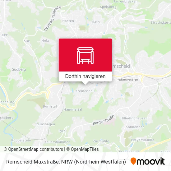 Remscheid Maxstraße Karte