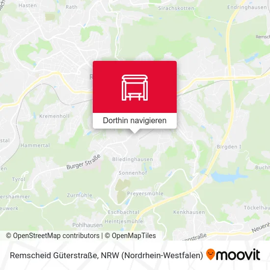 Remscheid Güterstraße Karte