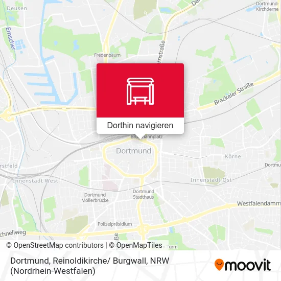 Dortmund, Reinoldikirche/ Burgwall Karte