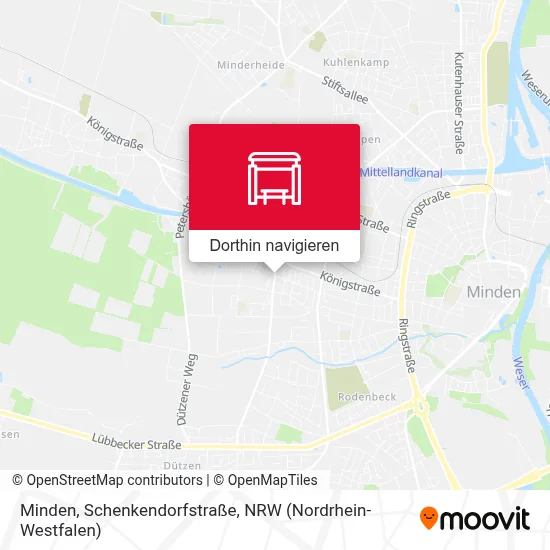 Minden, Schenkendorfstraße Karte