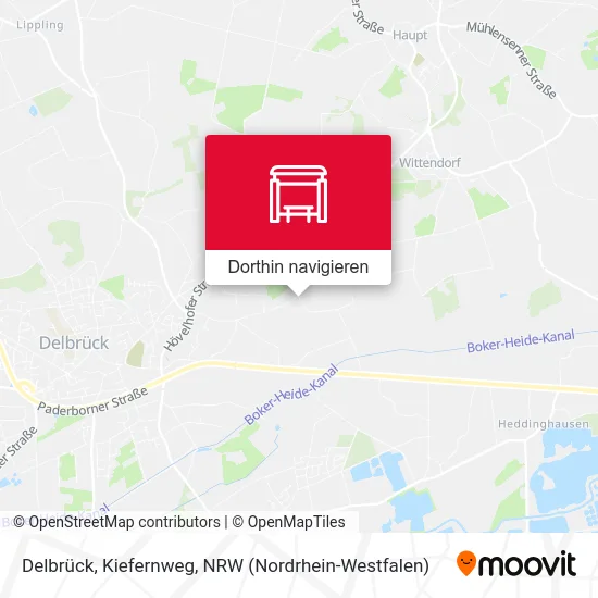 Delbrück, Kiefernweg Karte