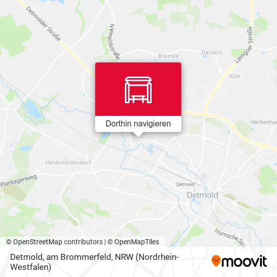 Detmold, am Brommerfeld Karte
