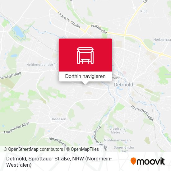 Detmold, Sprottauer Straße Karte