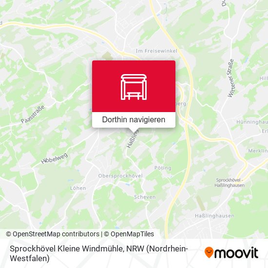 Sprockhövel Kleine Windmühle Karte