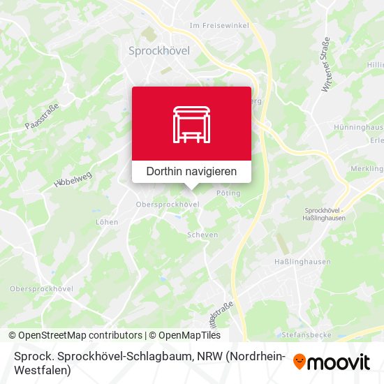 Sprock. Sprockhövel-Schlagbaum Karte