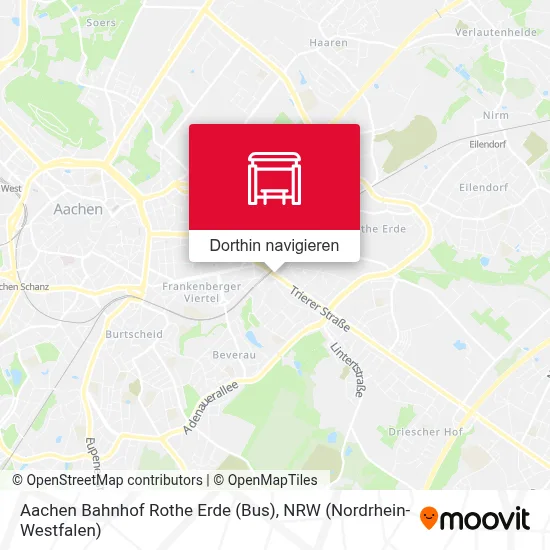 Aachen Bahnhof Rothe Erde (Bus) Karte