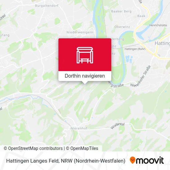 Hattingen Langes Feld Karte