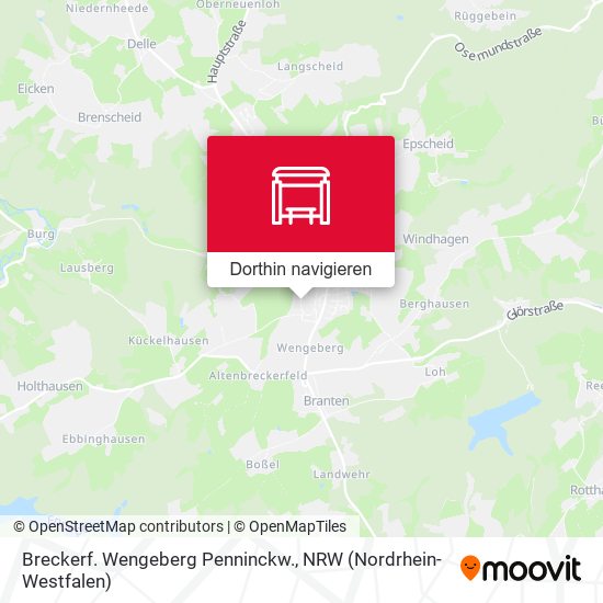 Breckerf. Wengeberg Penninckw. Karte