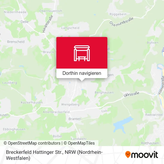 Breckerfeld Hattinger Str. Karte