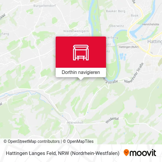 Hattingen Langes Feld Karte