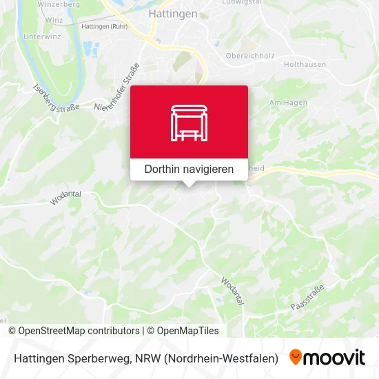 Hattingen Sperberweg Karte