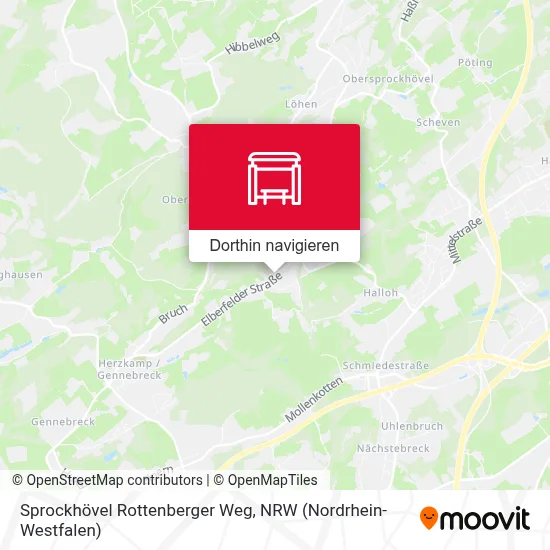 Sprockhövel Rottenberger Weg Karte