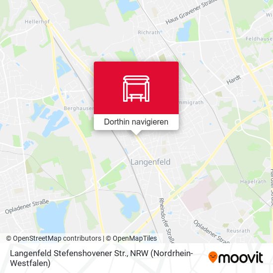 Langenfeld Stefenshovener Str. Karte
