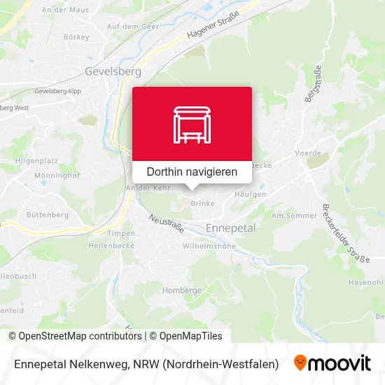 Ennepetal Nelkenweg Karte