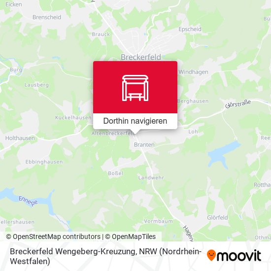 Breckerfeld Wengeberg-Kreuzung Karte