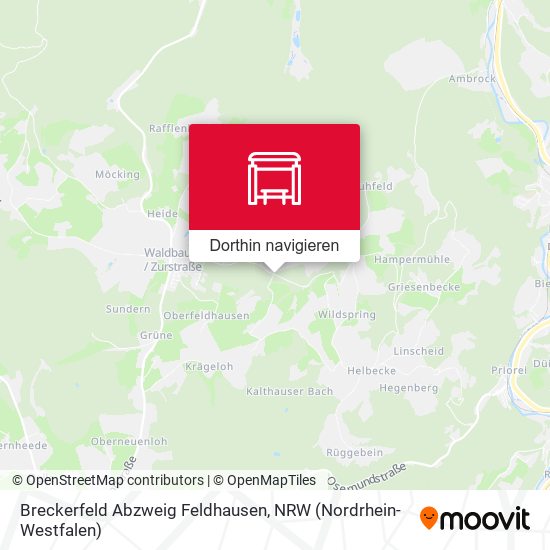 Breckerfeld Abzweig Feldhausen Karte