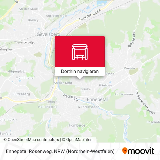 Ennepetal Rosenweg Karte