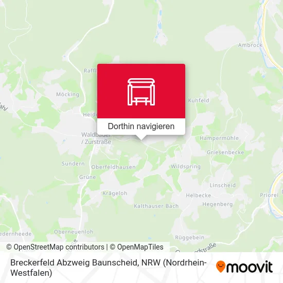 Breckerfeld Abzweig Baunscheid Karte