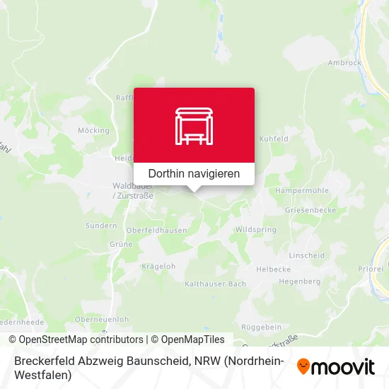 Breckerfeld Abzweig Baunscheid Karte