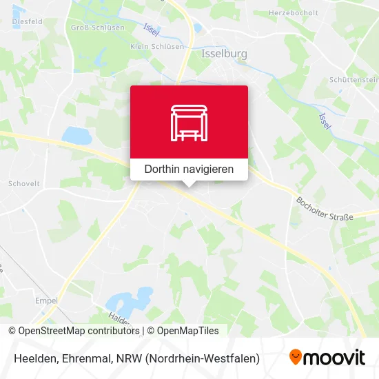 Heelden, Ehrenmal Karte