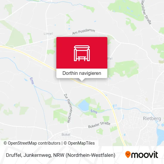 Druffel, Junkernweg Karte