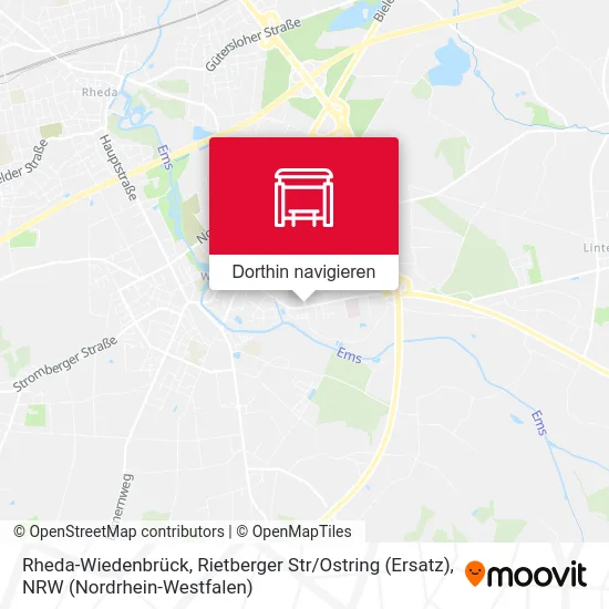 Rheda-Wiedenbrück, Rietberger Str / Ostring (Ersatz) Karte