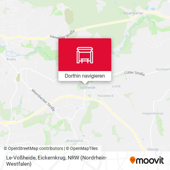 Le-Voßheide, Eickernkrug Karte
