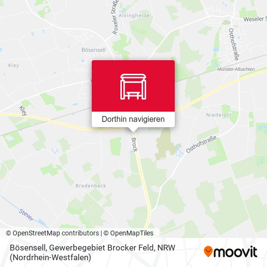 Bösensell, Gewerbegebiet Brocker Feld Karte