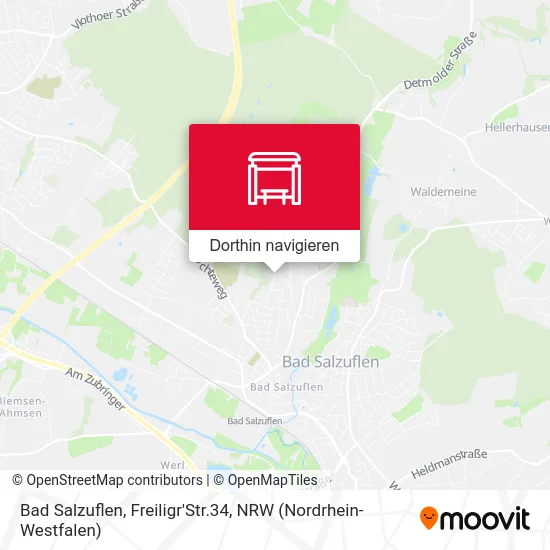 Bad Salzuflen, Freiligr'Str.34 Karte