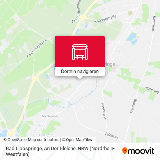 Bad Lippspringe, An Der Bleiche Karte
