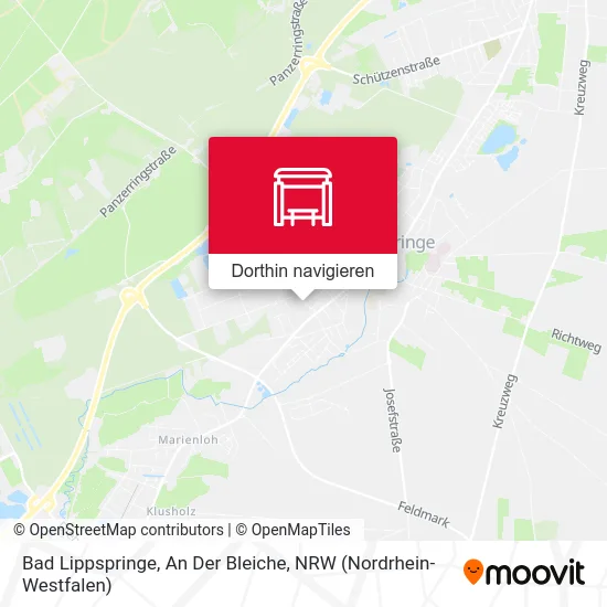 Bad Lippspringe, An Der Bleiche Karte