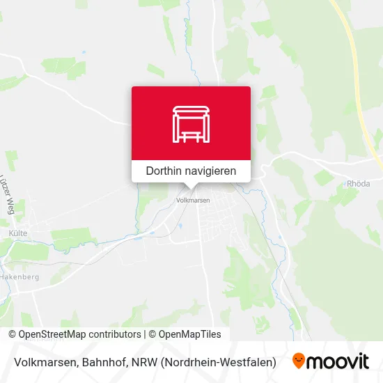 Volkmarsen, Bahnhof Karte