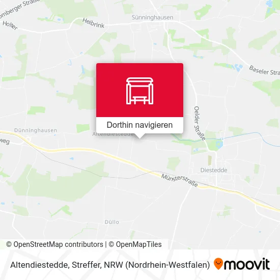 Altendiestedde, Streffer Karte