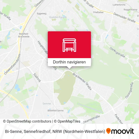 Bi-Senne, Sennefriedhof Karte