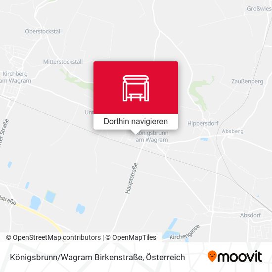 Königsbrunn / Wagram Birkenstraße Karte
