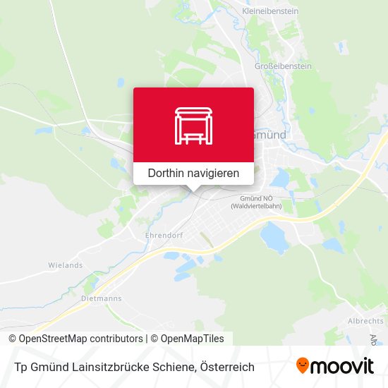 Tp Gmünd Lainsitzbrücke Schiene Karte