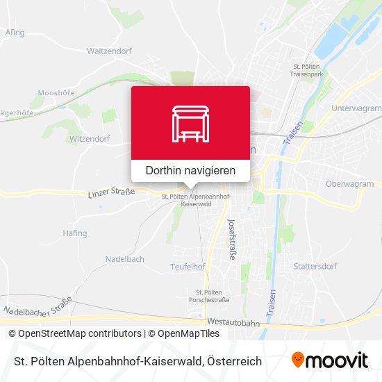 St. Pölten Alpenbahnhof-Kaiserwald Karte
