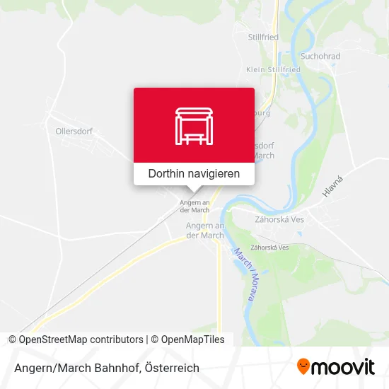 Angern/March Bahnhof Karte