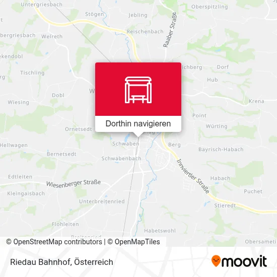 Riedau Bahnhof Karte
