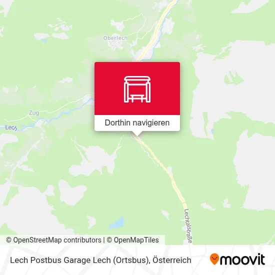 Lech Postbus Garage Lech (Ortsbus) Karte