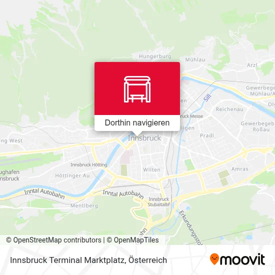 Innsbruck Terminal Marktplatz Karte