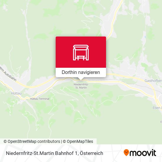 Niedernfritz-St.Martin Bahnhof 1 Karte