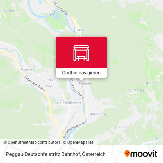 Peggau-Deutschfeistritz Bahnhof Karte