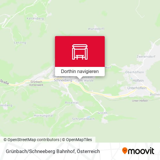 Grünbach/Schneeberg Bahnhof Karte