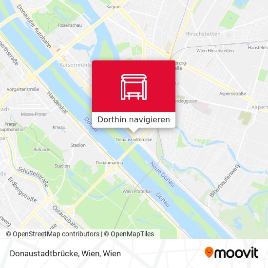 Donaustadtbrücke, Wien Karte